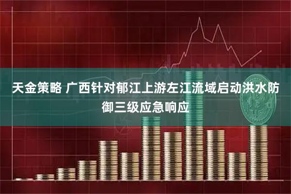 天金策略 广西针对郁江上游左江流域启动洪水防御三级应急响应