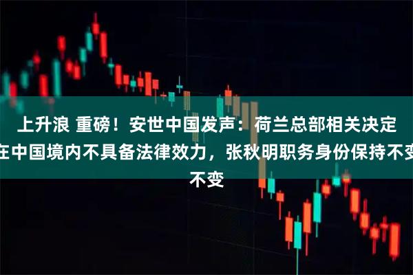 上升浪 重磅！安世中国发声：荷兰总部相关决定在中国境内不具备法律效力，张秋明职务身份保持不变